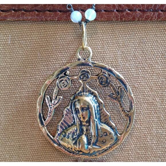 Love Heals Yellow Bronze Large Mercy Charm Be Creative Jewelry Ojai CA LH34 - Picture 7 of 7